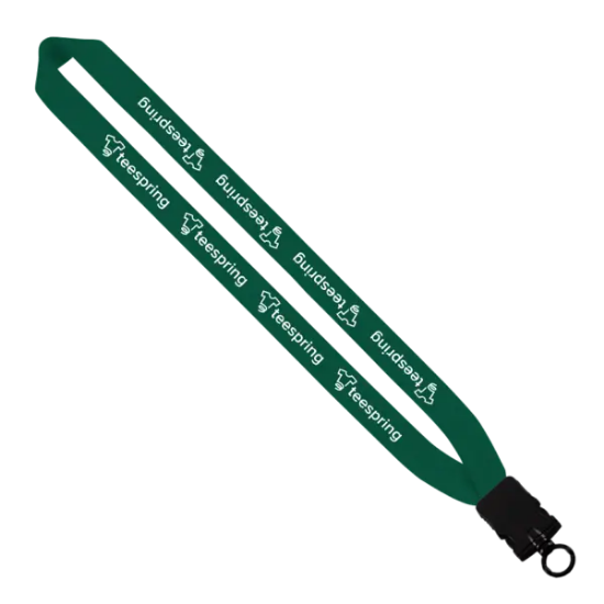 1" Cotton Lanyard with Plastic Snap-Buckle Release & O-Ring - Group