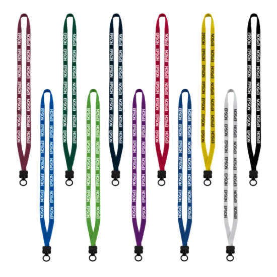 1/2" Cotton Lanyard with Plastic Clamshell & O-Ring - Group