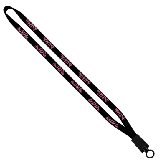 1/2" Cotton Lanyard with Plastic Snap-Buckle Release & O-Ring - Group