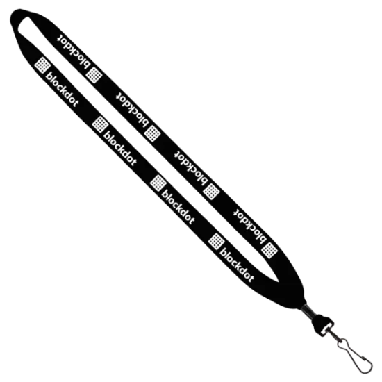 3/4" Cotton Lanyard with Metal Crimp & Swivel Snap Hook - Group