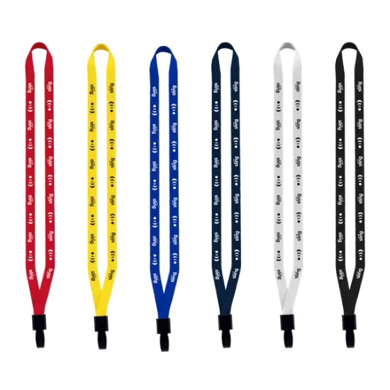 1/2" Polyester Lanyard with Non-Swivel Plastic Hook - Group