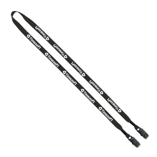 1/2" Polyester Double Bulldog Clip Lanyard - Group