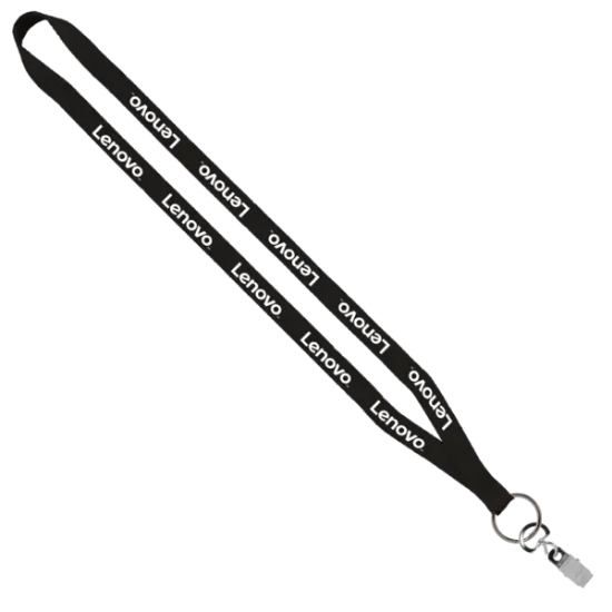 1/2" Polyester Lanyard with Sewn Metal Bulldog Clip - Group