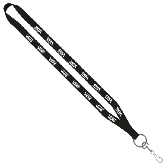 1/2" Polyester Lanyard with Sewn Metal Swivel Snap Hook - Group