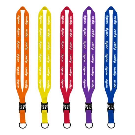 3/4" Polyester Lanyard with Slide Buckle Release & Split-Ring - Group