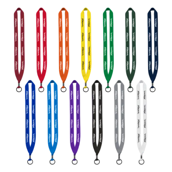 3/4" Polyester Lanyard with Metal Crimp & Split-Ring - Group