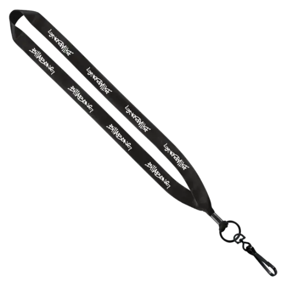 3/4" Polyester Lanyard with Metal Crimp & Swivel Snap Hook - Group