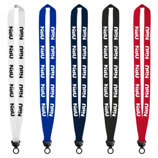 Evolution34 - 3/4" Polyester Welded Lanyard with Trapezoid and Plastic O-Ring - Group
