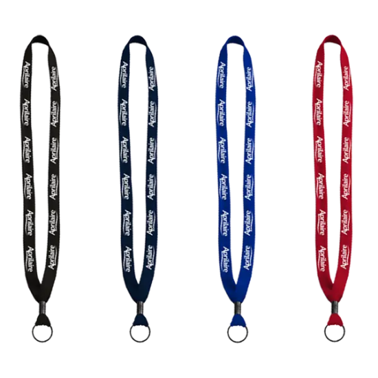 5/8" Polyester Shoelace Lanyard with Metal Crimp & Split-Ring - Group