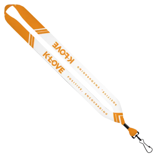 3/4" Dye-Sublimated Lanyard with Metal Crimp and Metal Swivel Snap Hook - Group