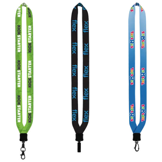 3/4" Dye-Sublimated Lanyard with Plastic Clamshell & Plastic O-Ring - Group