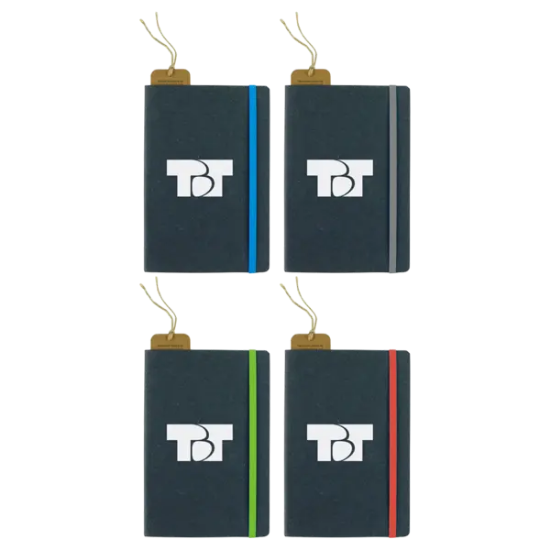 Recycled Bonded Leather Softcover Notebook - Group