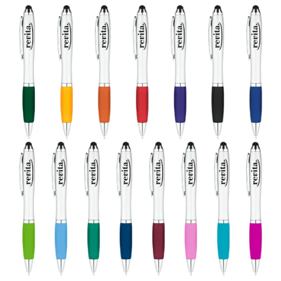 Curvaceous Stylus Ballpoint Pens - Group