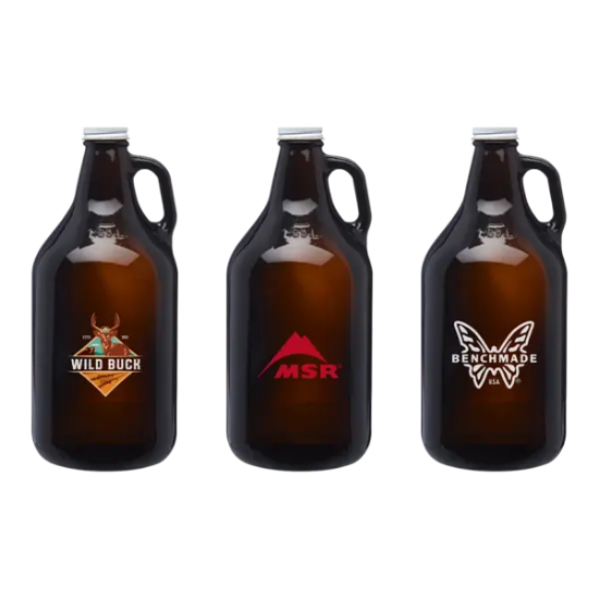 Homebrew 64 oz. Amber Glass Growler - Group