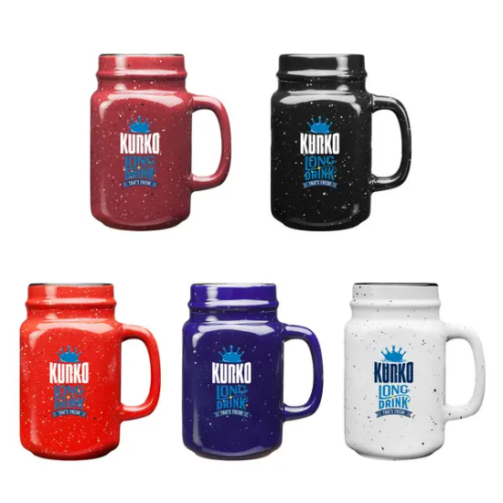 Speckled 16 oz. Savannah Ceramic Mason Jar - Group