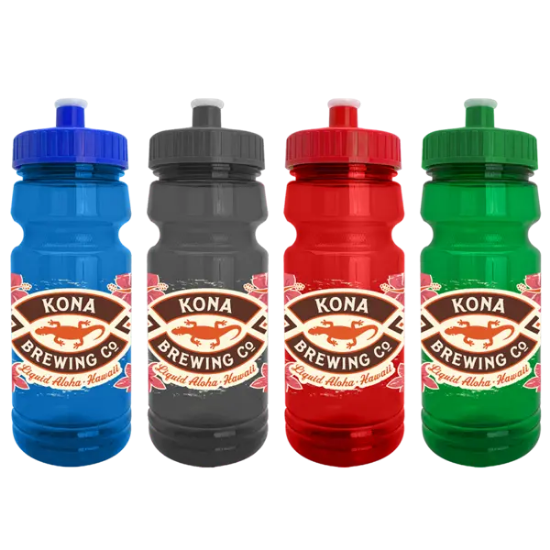 Cycle 24oz Recycled Transparent Bike Bottle w/Push-Pull Lid - Group