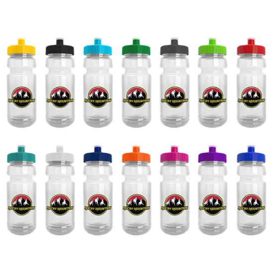 Wheely 24oz Transparent Bike Bottle w/Push-Pull Lid - Group