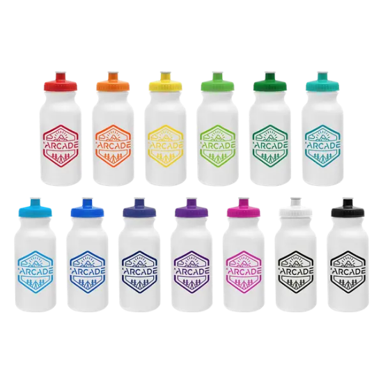 Circuit 20oz Bike Bottle - White w/Push-Pull Lid - Group