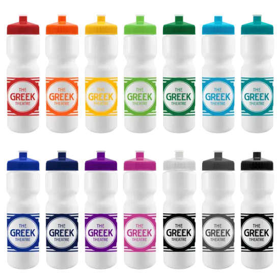 Cyclo-Cross 28oz Bike Bottle - White w/Push-Pull Lid - Group