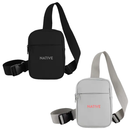 Crosscut Recycled PU Crossbody Bag - Group