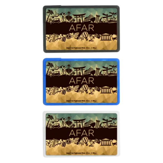 Peppermint Flavored Mints in 3" Business Card Style Dispenser - Group