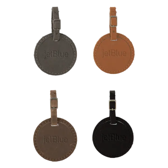 Culver Round Leather Luggage Tag - Group