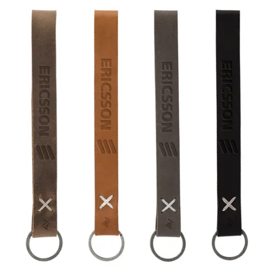 Hayward Leather Wrist Keychain with Metal Split-Ring - Group