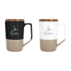 Rochester 15oz Two-Tone Ceramic Mug w/Wood Lid - Group