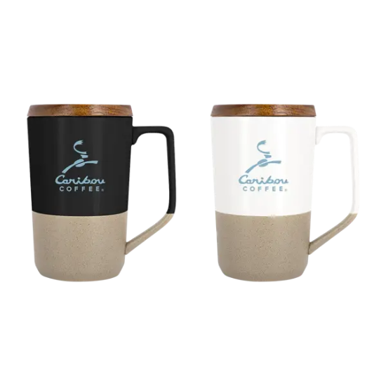 Rochester 15oz Two-Tone Ceramic Mug w/Wood Lid - Group