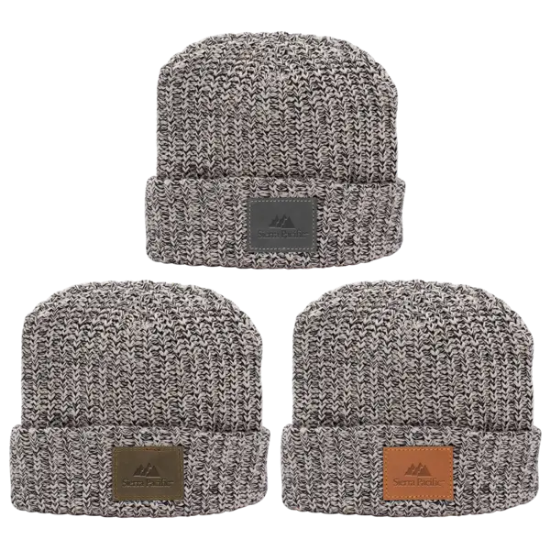 Milliner Cuffed Knit Beanie with Leather Patch - Group