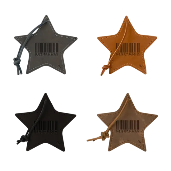 Stella Leather Star Ornament - Group