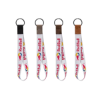 Dye Sublimated Keychain with Leather Accent - Group