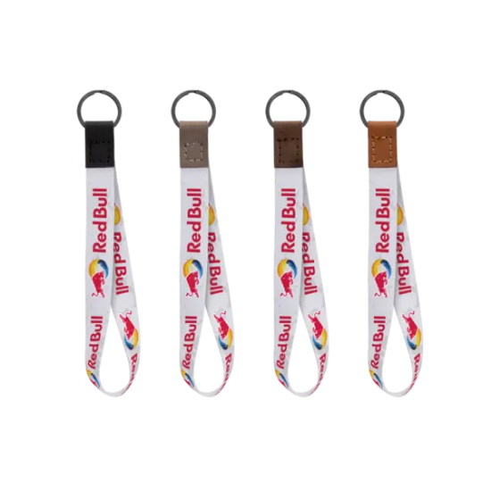 Dye Sublimated Keychain with Leather Accent - Group