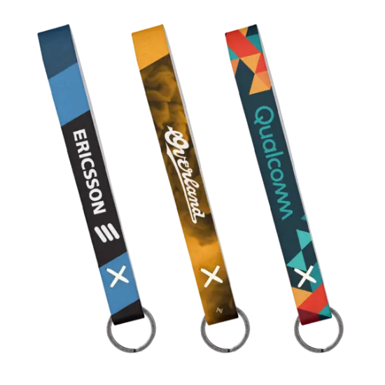 Strickland Dye-Sublimated Felt Wrist Keychain w/ Metal Split Ring - Group