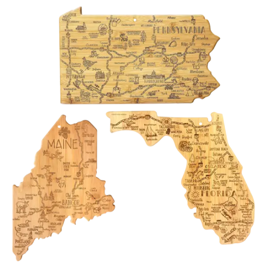 U.S. Destination Bamboo Cutting and Serving Boards - Group