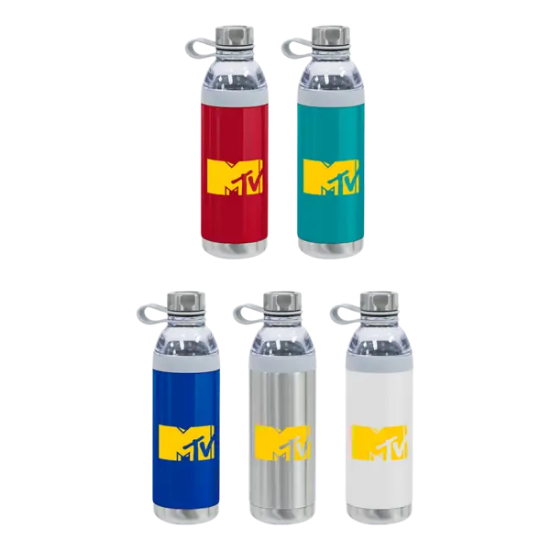Dual Opening Stainless Steel Water Bottle - 20 Oz. - Group
