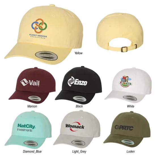 Yupoong 6245PT Peached Cotton Twill Dad Cap - Group