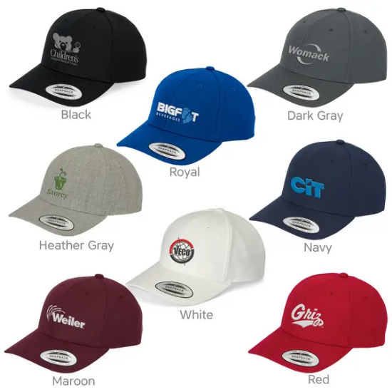 Yupoong Premium Curved Visor Snapback Cap - Group