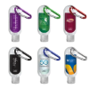 1.9 oz. Clear Sanitizer in Clear Bottle with Carabiner - Group