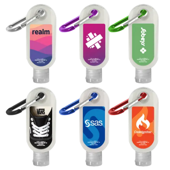 1.9 oz. SPF 30 Sunscreen in Clear Bottle with Carabiner - Group