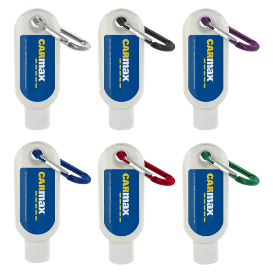 1.9 oz SPF 50 Sunscreen in Clear Bottle with Carabiner - Group