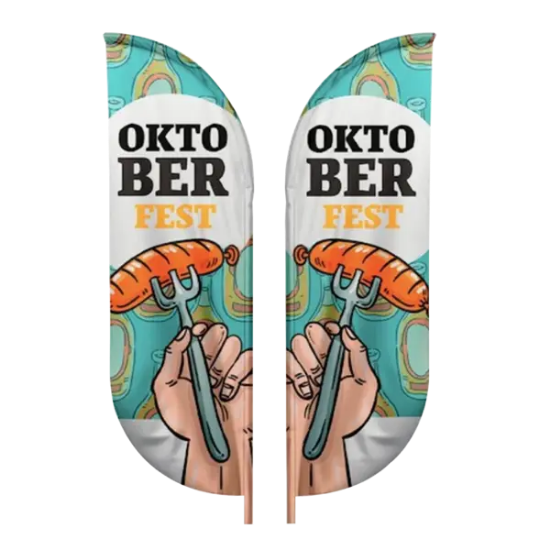 IMPORT 10' Double-Sided Blade Flag with Ground Spike