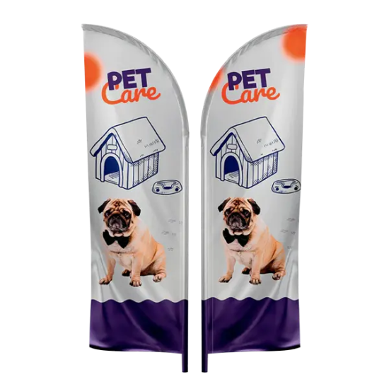 IMPORT 10' Double-Sided Feather Flag with Ground Spike