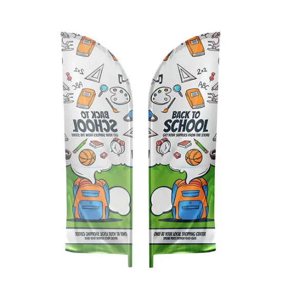 IMPORT 10' Single-Sided Feather Flag with Ground Spike