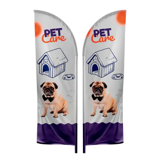 IMPORT 12' Double-Sided Feather Flag with Ground Spike