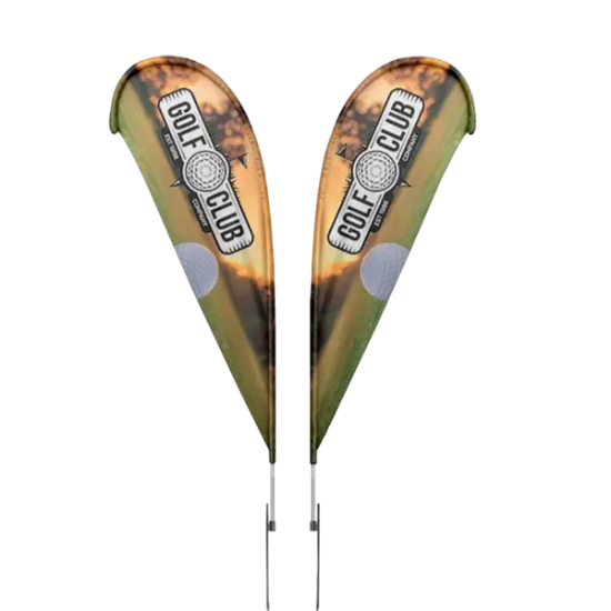 IMPORT 12' Double Sided Teardrop Flag with Ground Spike