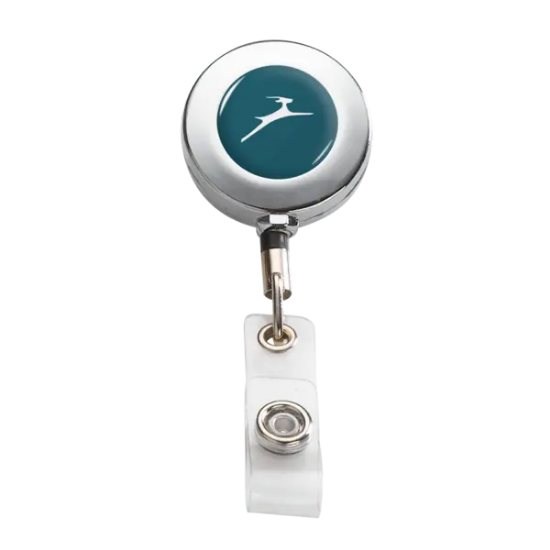 IMPORT Metal Retractable Badge Reel with Belt Clip