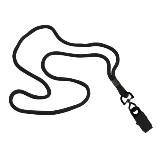 1/8" Polyester Cord Lanyard with Bulldog Clip