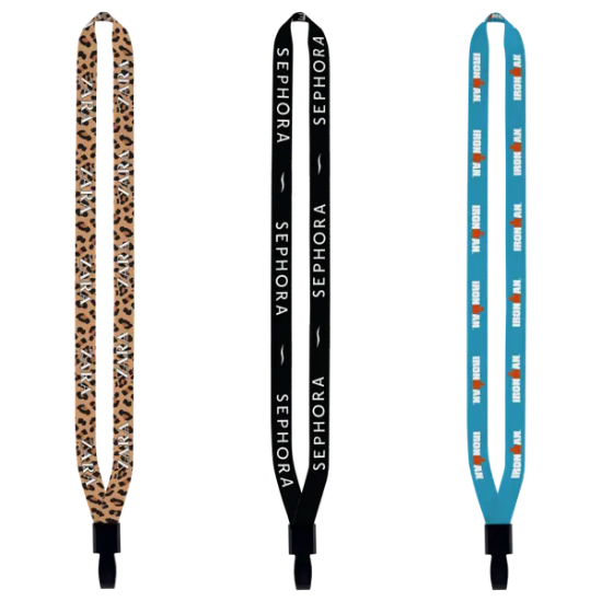 1/2" Dye-Sublimation Lanyard with Non-Swivel Plastic Hook