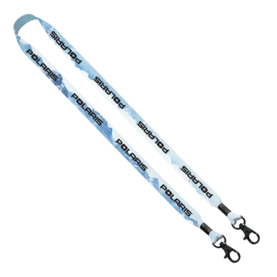 3/4" Double Ended Dye-Sublimated Lanyard with Metal Crimp and Metal Lobster